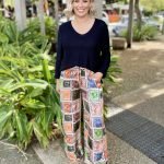 Collectivo - Scarlett Pant – Vintage Oz - Multi Silver Wishes - Gerri Knit – Black