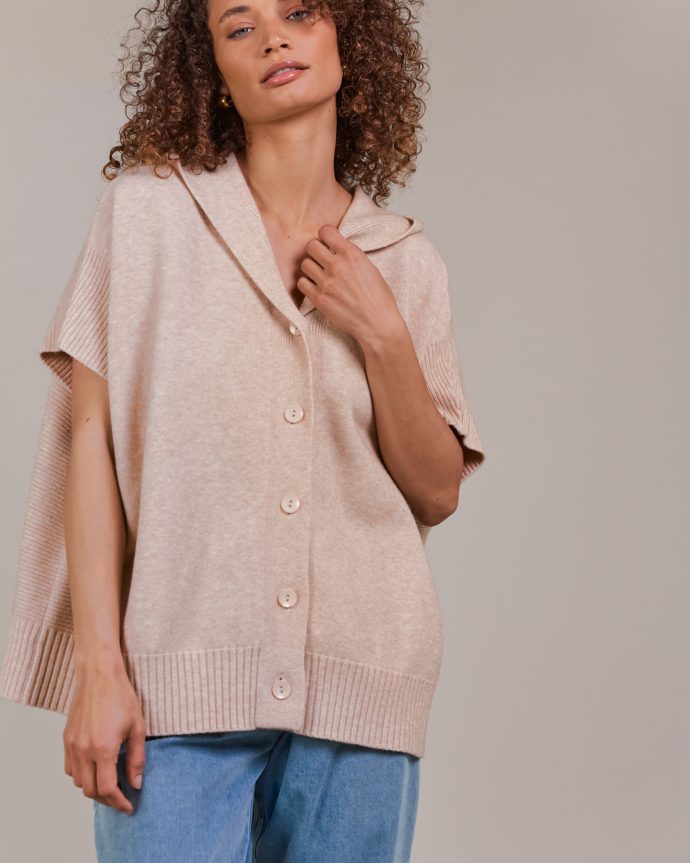 Estel Hood Knit – Oat