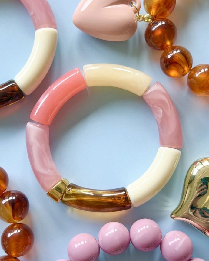 Tube Bracelet – Rose Combo