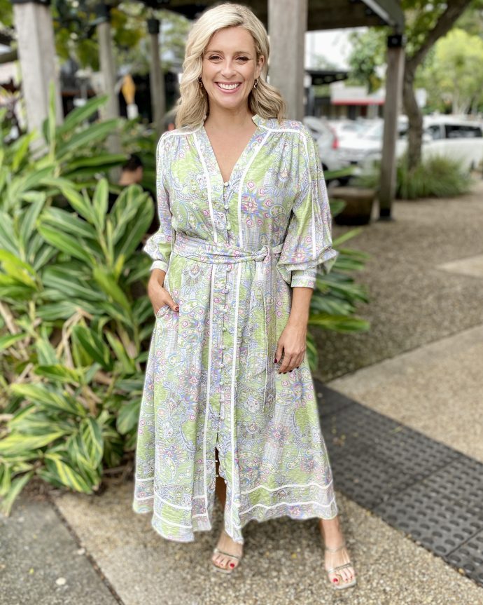 Tamera Dress – Apple Green