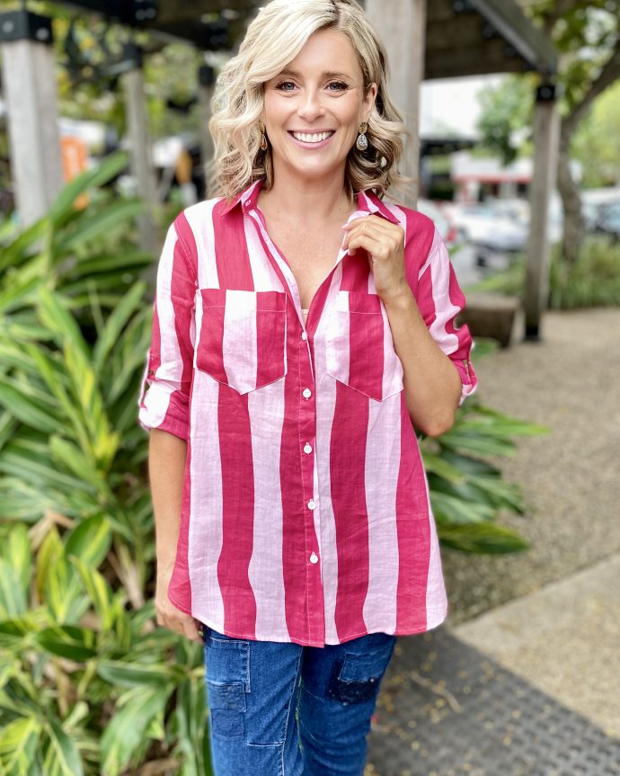 Raven Shirt – Pink/Red