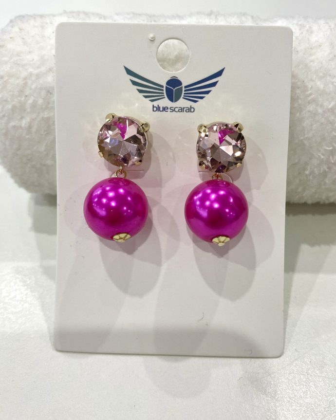 Carol Earrings – Metallic Pink