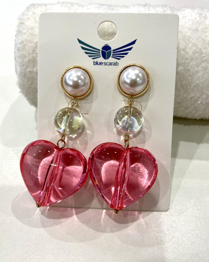 Scarlet Heart Earrings – Pink