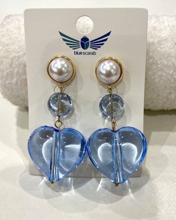 Scarlet Heart Earrings – Blue