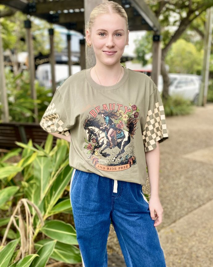 Ride Free Tee – Khaki