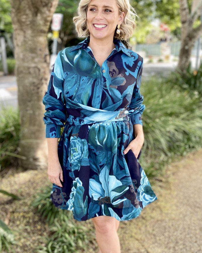 Donatella Wrap Black Emerald Dress – Mini