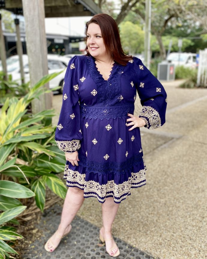 Rosalie Mini Dress – Navy