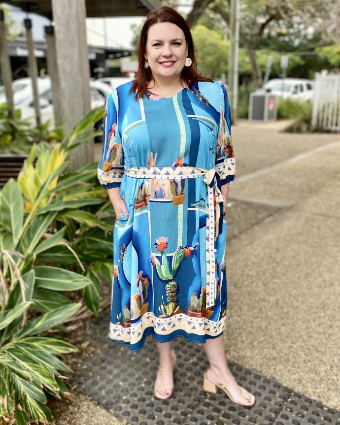 Tulum Print Dress – Blue/Multi