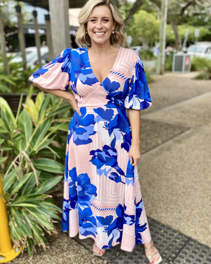 Saphire Blossom Dress – Maxi
