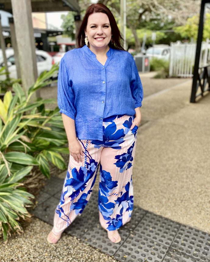 Saphire Blossom Pant