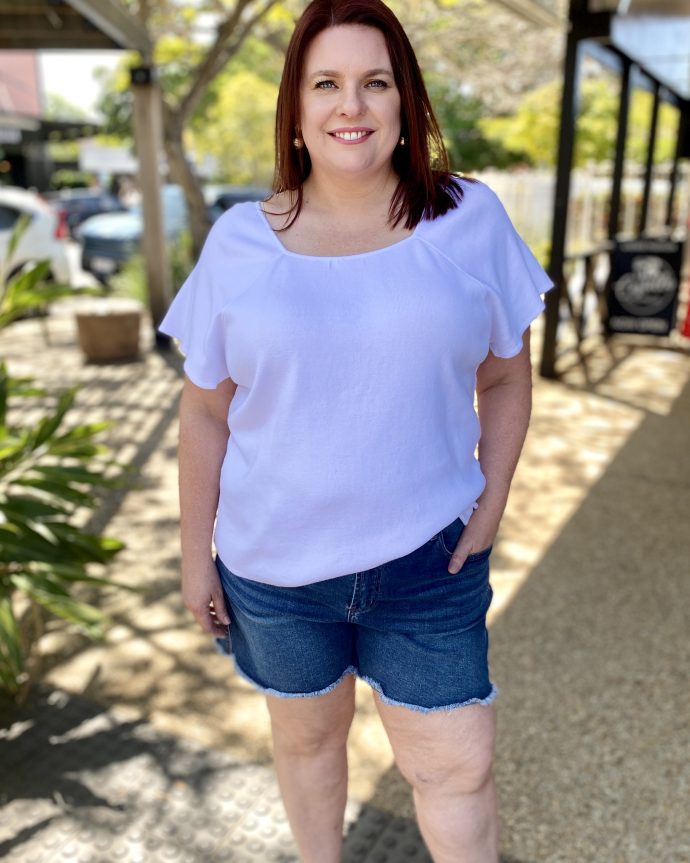 June Knit Top – White