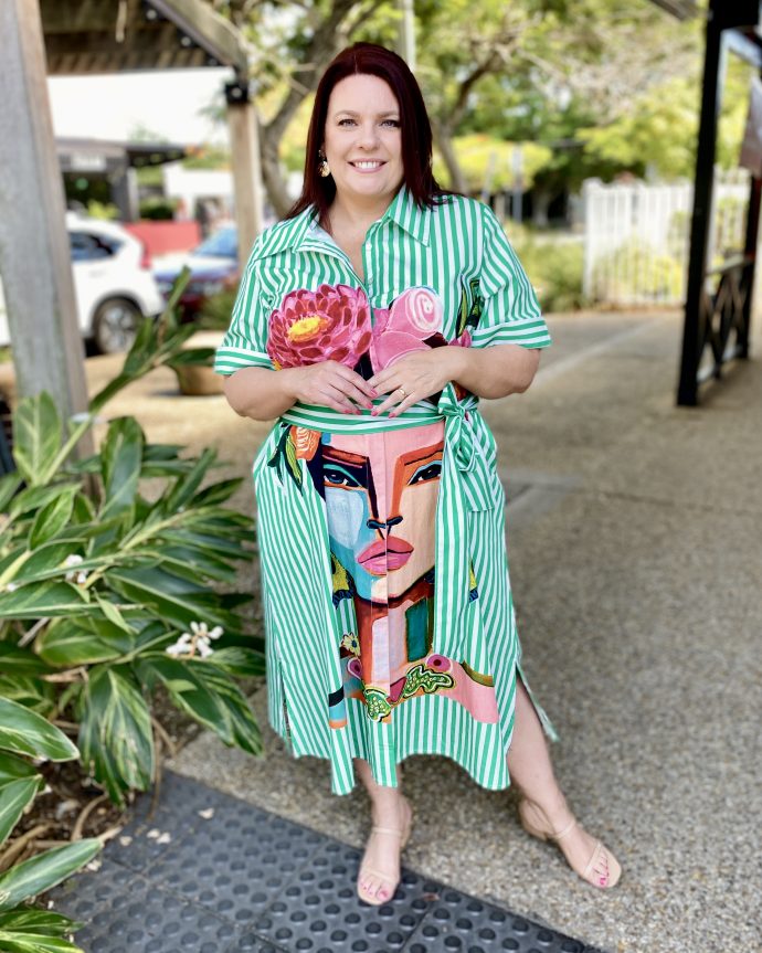 Frida Shirt Dress – Green