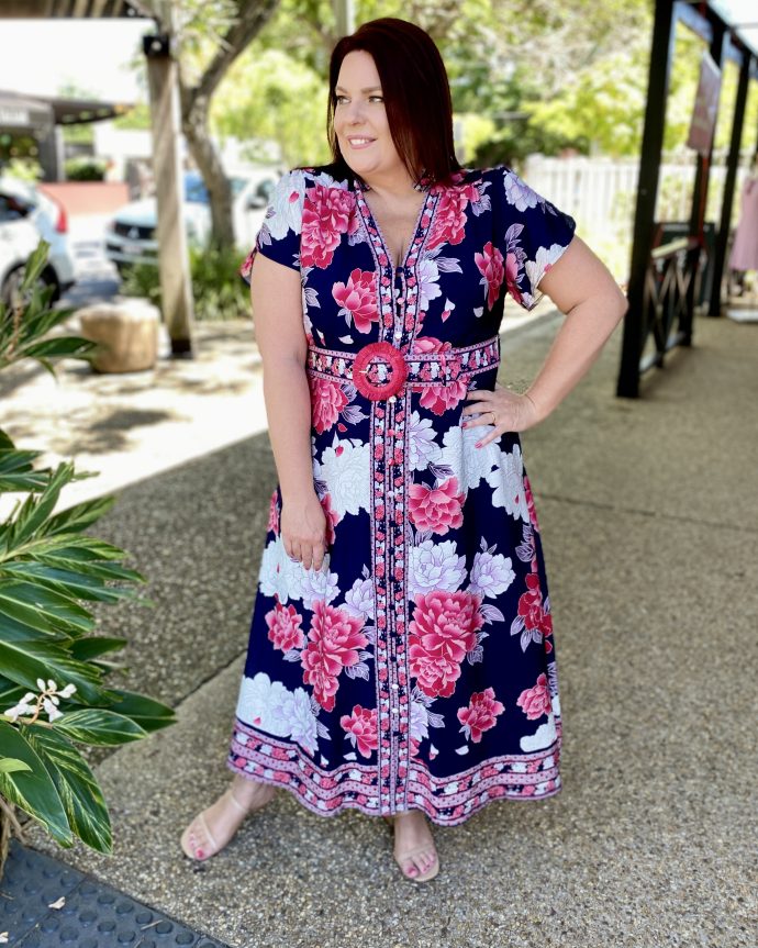 Tamera Dress – Navy Blossom