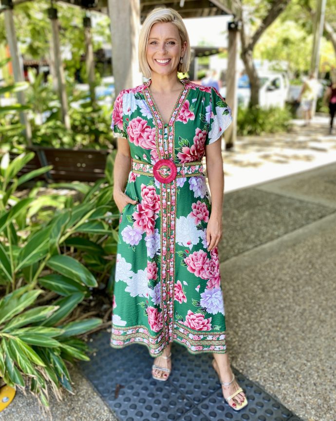 Tamera Dress – Green Blossom