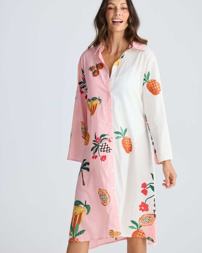 Stella Shirt Dress – Tropical Fruit