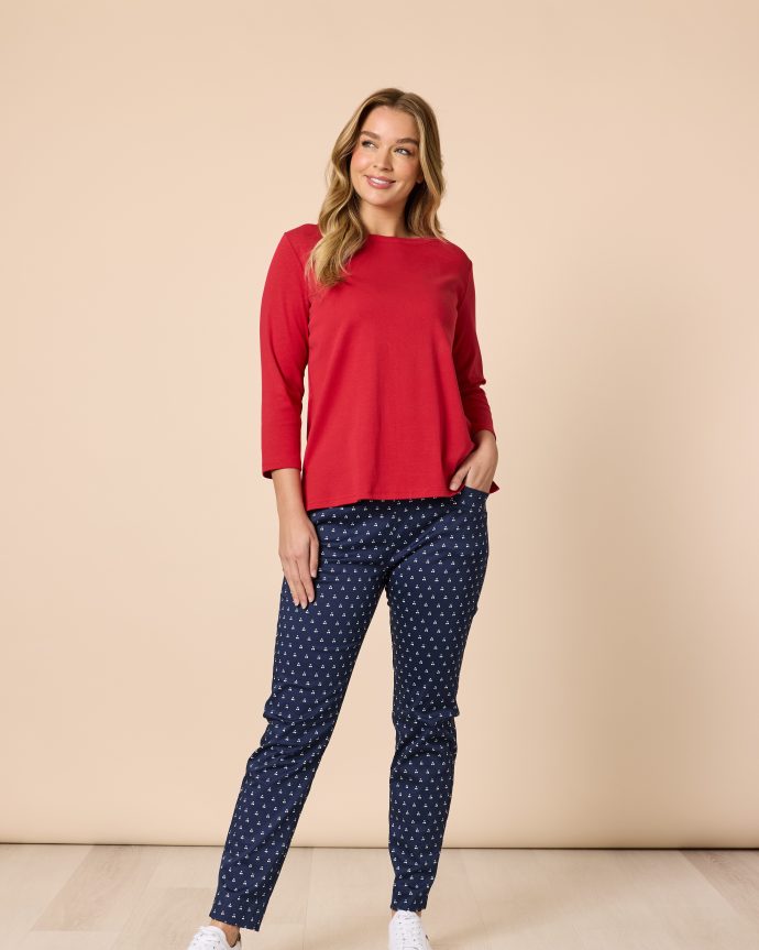 Cherry Pant – Navy/White