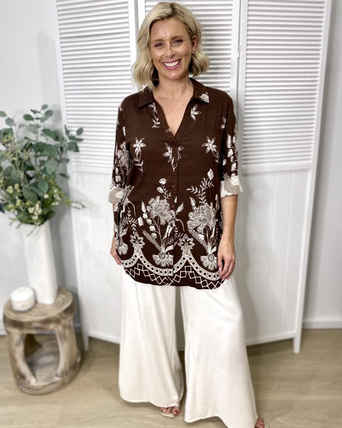 Kalani Tunic Top – Choc