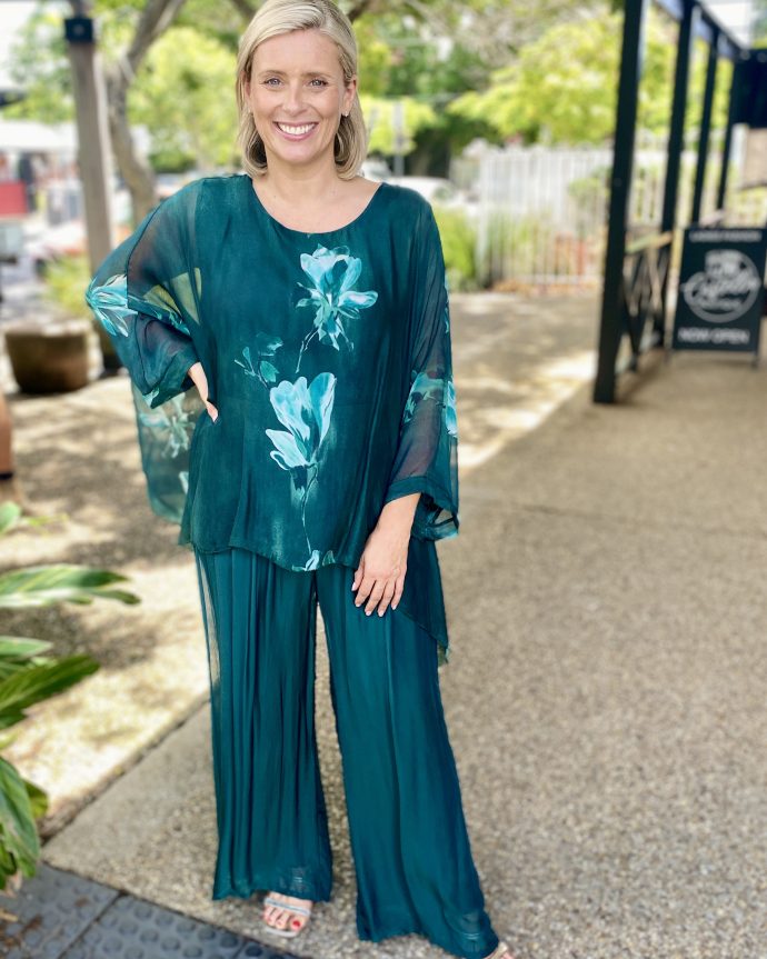 Venus Top – Emerald Floral