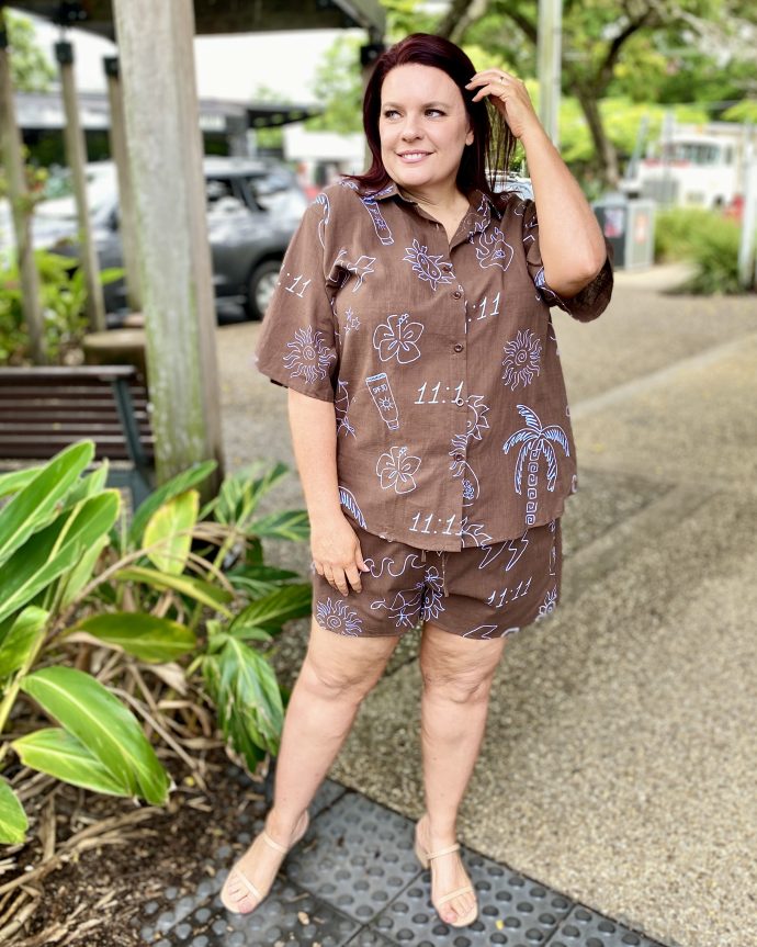 Angel Shirt – Choc/Blue