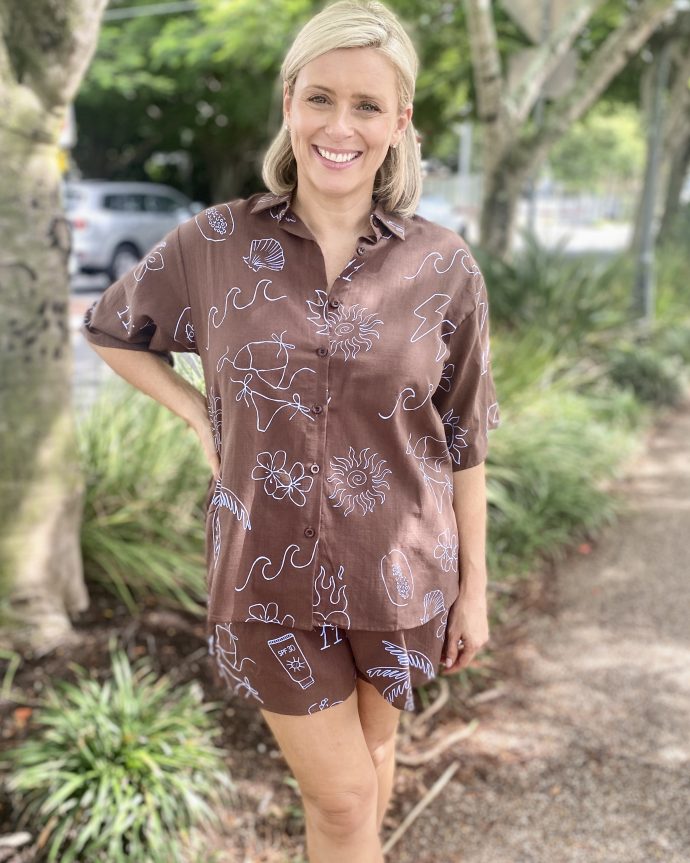 Angel Short – Choc/Blue