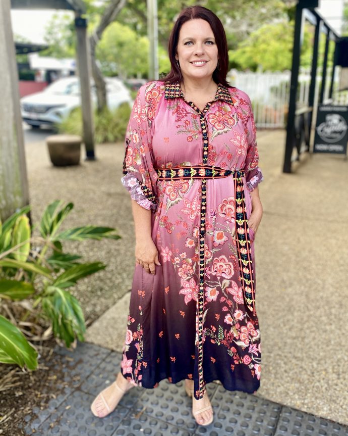 Lovis Midi Dress – Flame