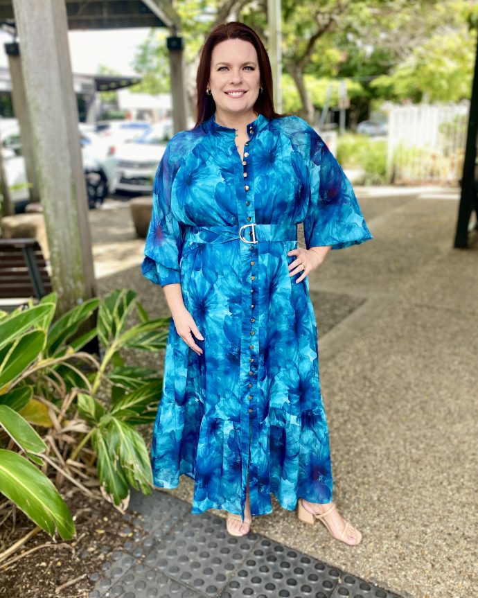 Gemini Maxi Dress – Teal