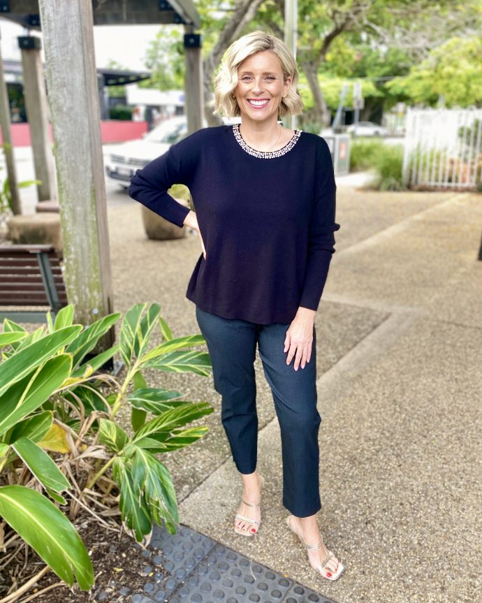 Zara Stretch Pant – Charcoal