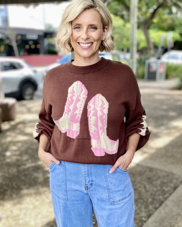 Dolly Cowboy Knit – Choc