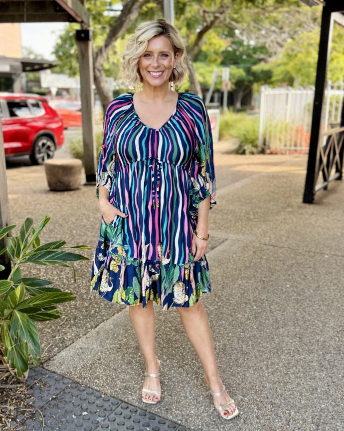 Cambridge Tie Dress – Berry