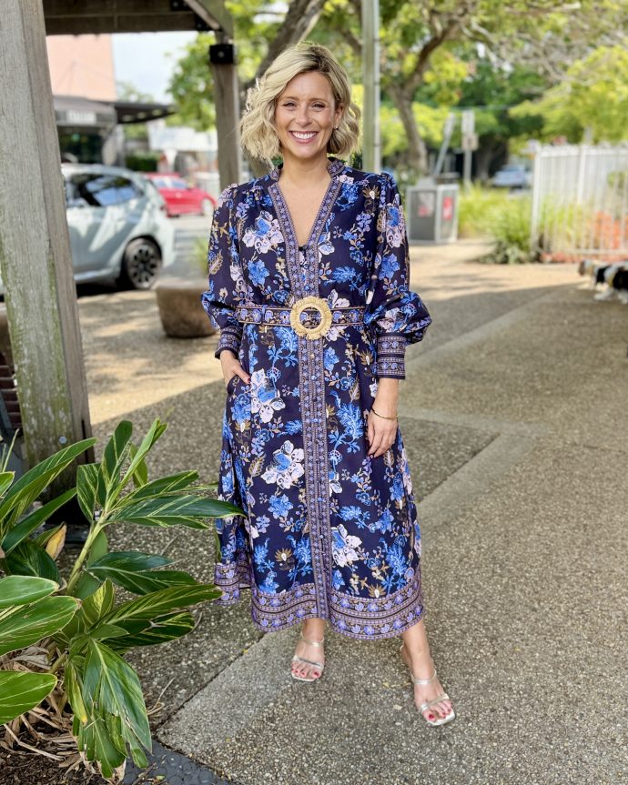 Tamera Dress Midi – French Navy