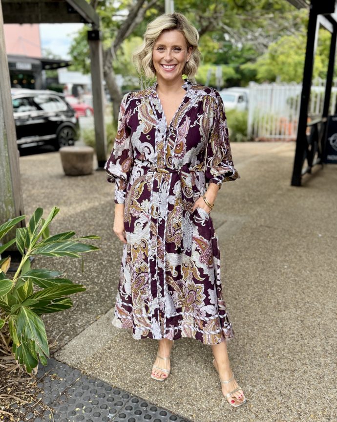 Tamera Dress – Choc Paisley