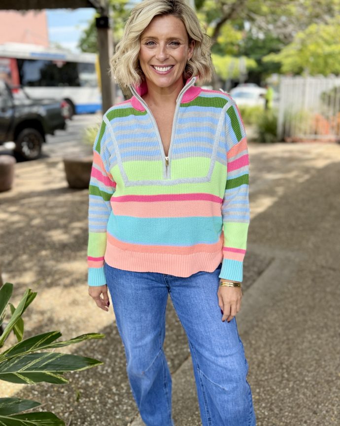 Alaska Stripe Jumper – Neon