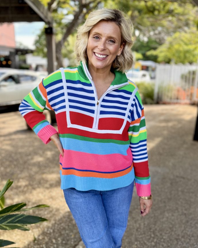 Alaska Stripe Jumper – Rainbow