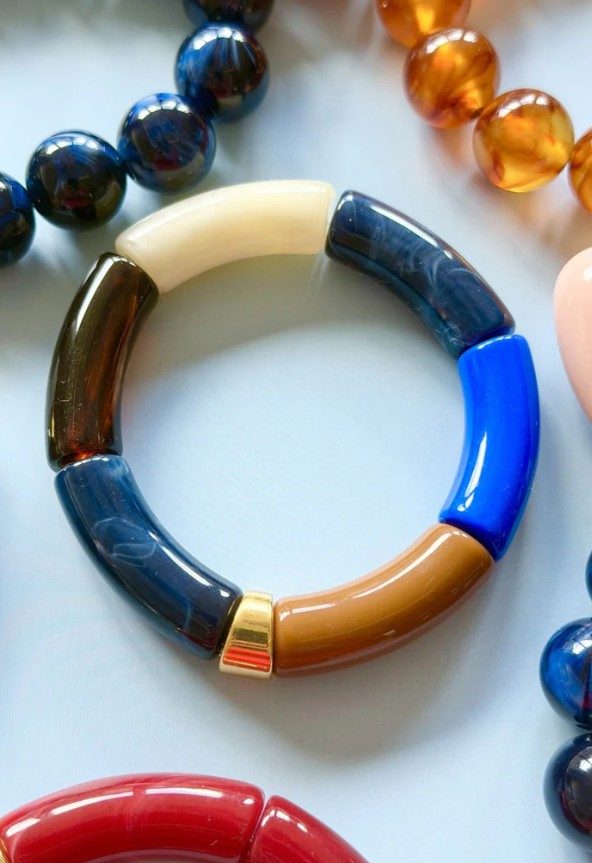 Tube Bracelet – Blue Combo