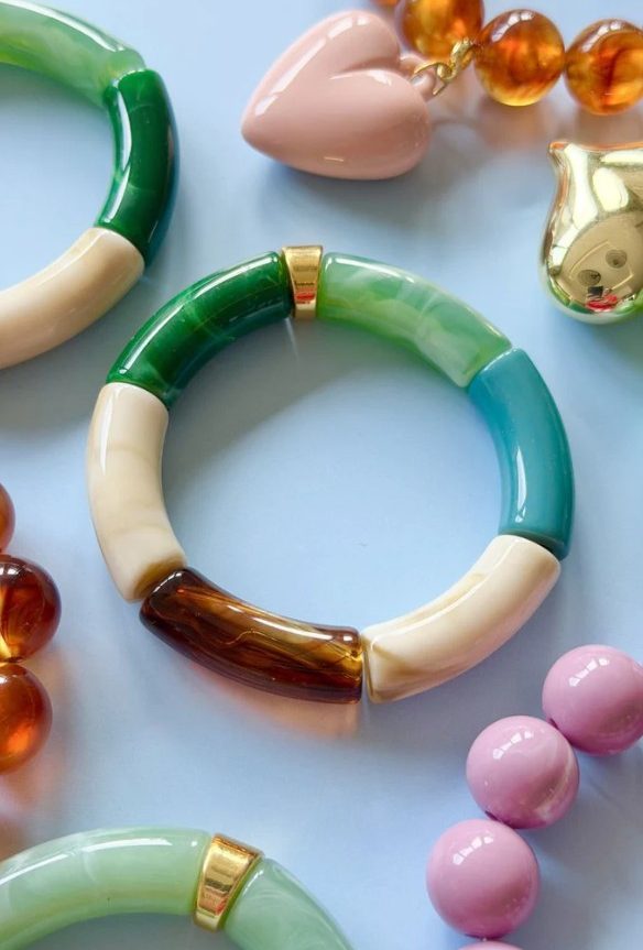 Tube Bracelet – Green Combo